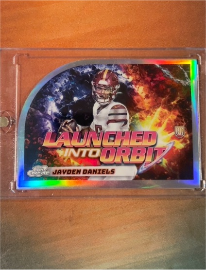2024 Topps Chrome Cosmic Launched Into Orbit #LIO-10 Jayden Daniels RC — front