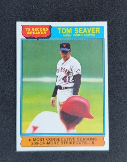 1976 Topps #5 Tom Seaver Record Breaker — front