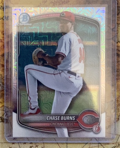 2025 Bowman Chrome Prospects #BCP-122 Chase Burns — front