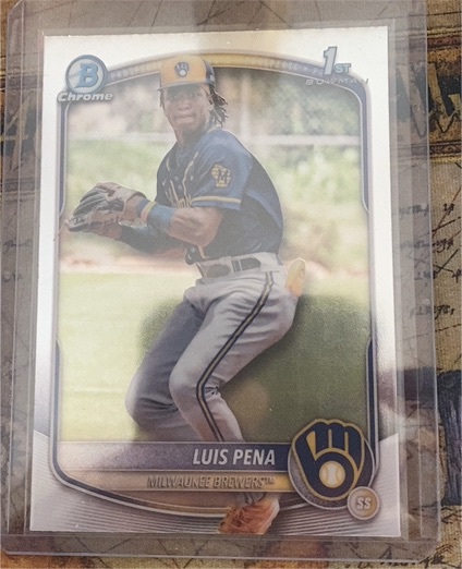 2025 Bowman Chrome #BCP-38 Luis Pena — front