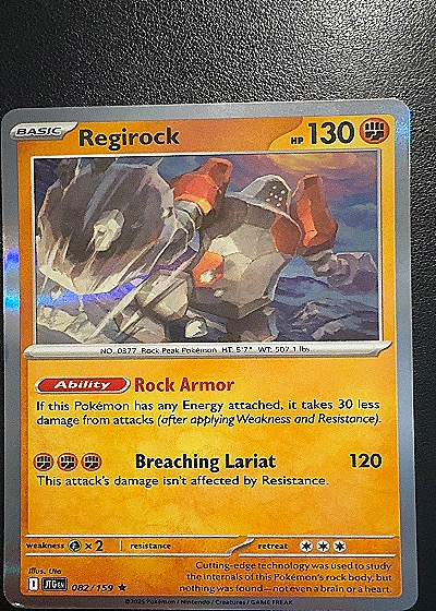 2025 Pokémon Journey Together #082 Regirock — back