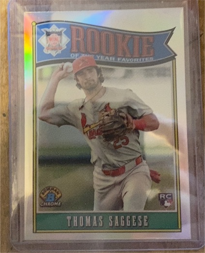 2025 Bowman Chrome #ROY-6 Thomas Saggese Rookie of the Year Favorites — front