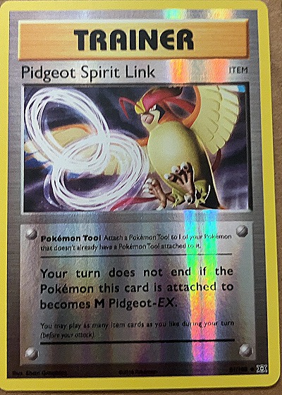 2016 Pokémon XY Evolutions #81 Pidgeot Spirit Link — front