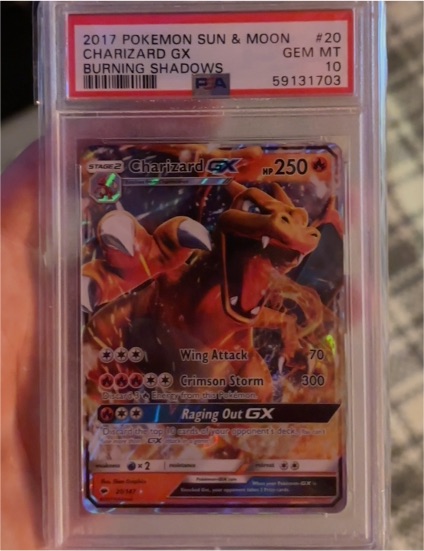 2017 Pokémon Sun & Moon #20 Charizard GX Burning Shadows — front