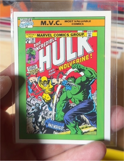 1990 Impel Marvel Universe Series 1 #134 - M.V.C. Incredible Hulk #181 — front