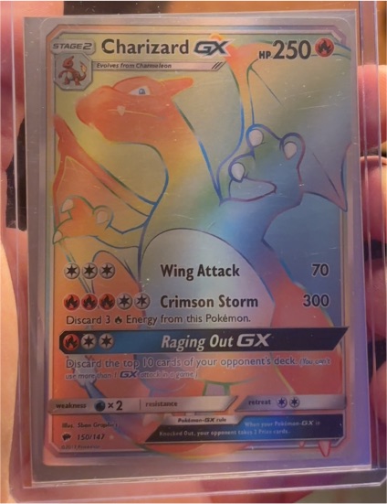 2017 Pokémon Sun & Moon Burning Shadows #150/147 Charizard GX — front