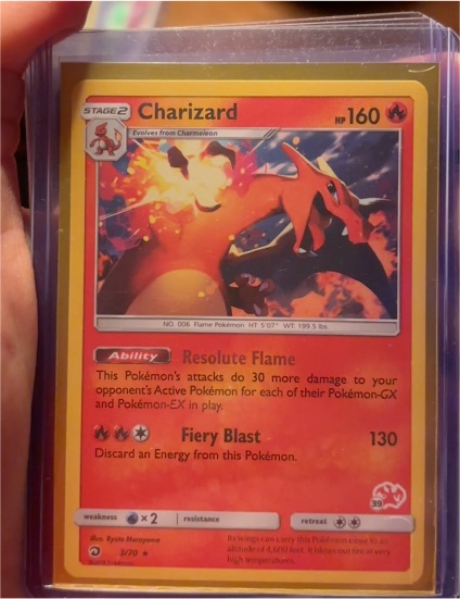 2018 Pokemon Sun & Moon Dragon Majesty #3/70 Charizard — front