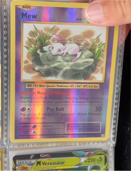 2016 Pokémon XY Evolutions #53 Mew Reverse Holo Rare — front
