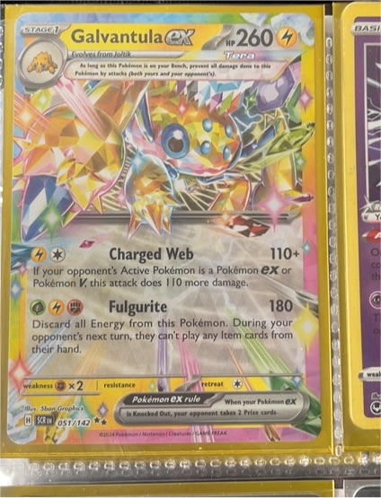 2024 Pokémon SV07: Stellar Crown #051/142 Galvantula ex — front