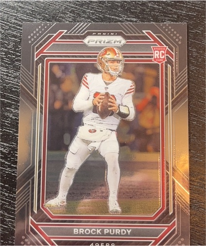 2022 Panini Chronicles Prizm Black #PB-8 Brock Purdy — front