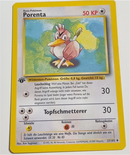 1999 Pokémon #27 Farfetch'd — front