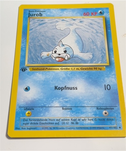 1999 Pokémon #41 Jurob — front