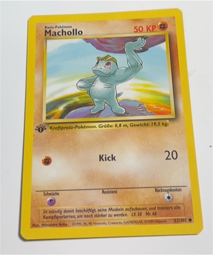 1999 Pokémon #52 Machop — front