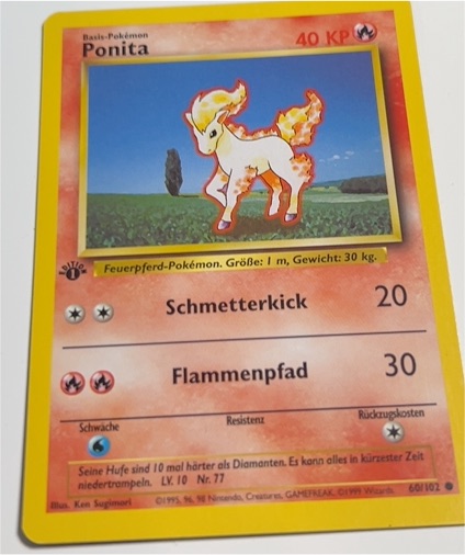 1999 Pokémon Base Set #60 Ponyta — front