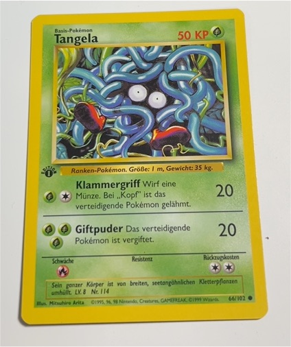 1999 Pokémon Base Set #66 Tangela — front