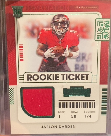 2021 Panini Contenders Rookie Ticket #RSV-JDA Jaelon Darden — front