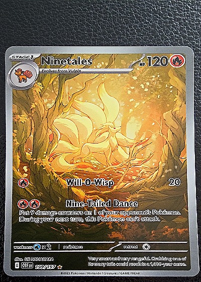 2023 Pokémon Sv03: Obsidian Flames #199/197 Ninetales — front