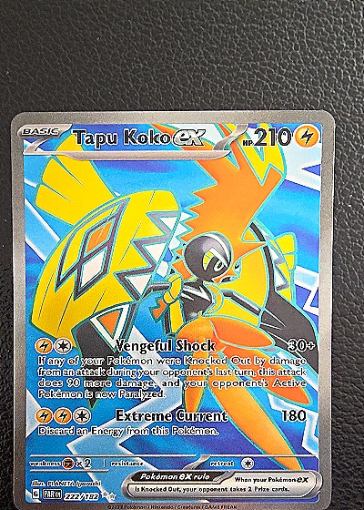 Pokémon TCG Tapu Koko ex 222/182 Paradox Rift — front