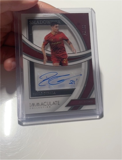 2022-23 Panini Immaculate #21 Paulo Dybala Shadowbox Autograph — front