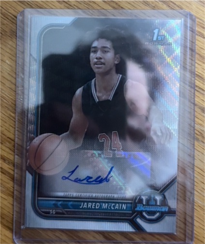 2021 Bowman University Chrome #BCPA-JMC Jared McCain — front