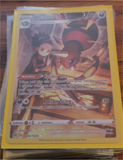 2022 Pokémon Brilliant Stars Trainer Gallery #TG09/TG30 Ariados — front