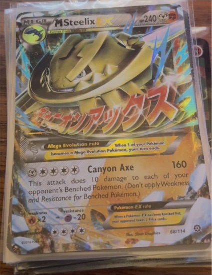 2016 Pokémon XY Steam Siege #68/114 M Steelix EX — front