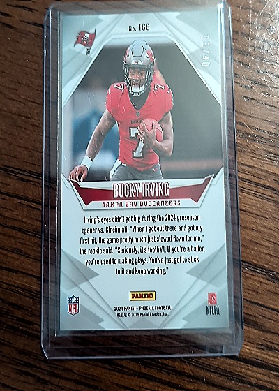 2024 Panini Phoenix #166 Bucky Irving — back