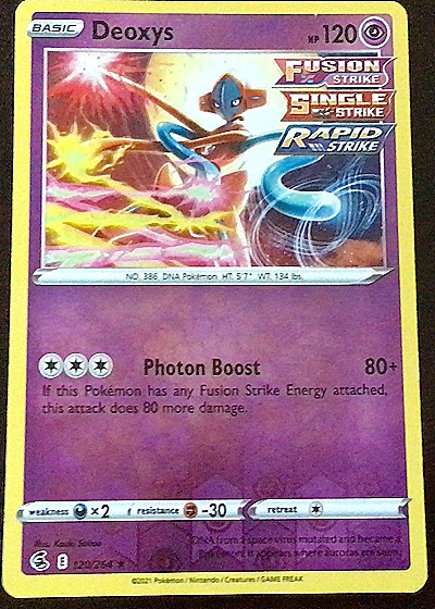 2021 Pokémon Sword & Shield Fusion Strike #120 Deoxys — front