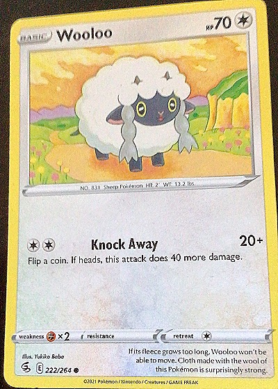 2021 Pokémon Fusion Strike #222 Wooloo — front