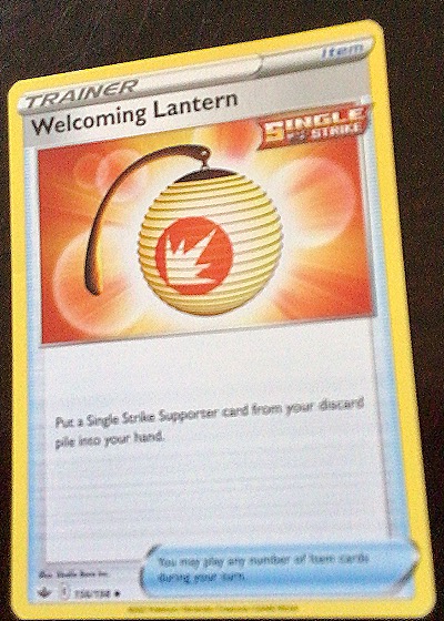 2021 Pokémon Chilling Reign #156 Welcoming Lantern — front