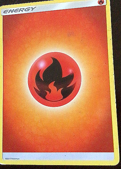 2017 Pokémon Sun & Moon Fire Energy — front