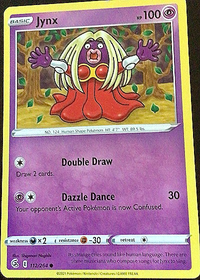 2021 Pokémon Sword & Shield Fusion Strike #112 Jynx — front