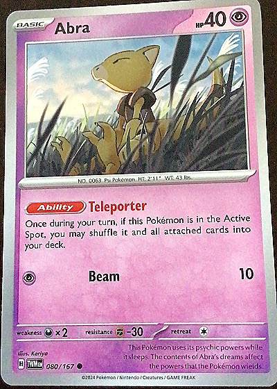 2024 Pokémon SV06: Twilight Masquerade #080 Abra — front