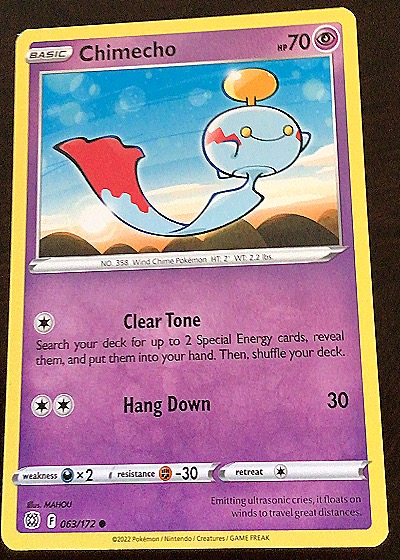 2022 Pokémon Brilliant Stars #063 Chimecho — front