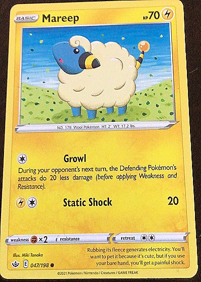 2021 Pokémon Chilling Reign #047 Mareep — front