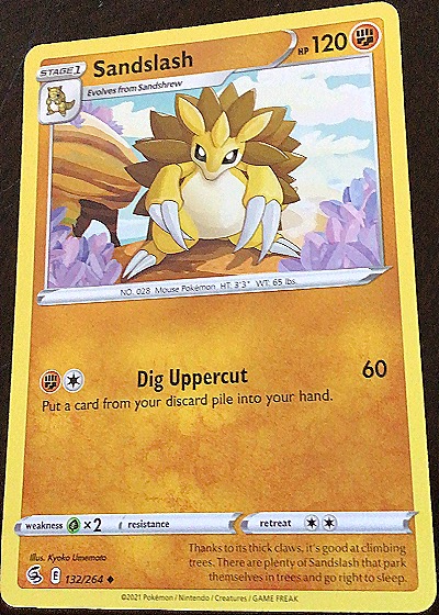 2021 Pokémon Fusion Strike #132 Sandslash — front