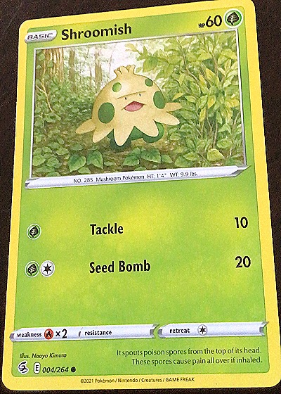 2021 Pokémon Sword & Shield Fusion Strike #004 Shroomish — front