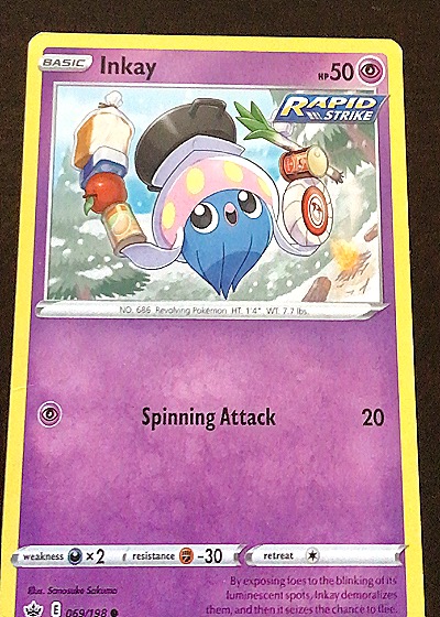 2021 Pokémon Sword & Shield Chilling Reign #69 Inkay — front