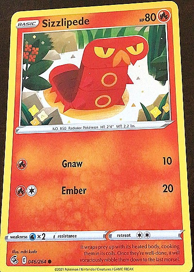 2021 Pokémon Fusion Strike #046 Sizzlipede — front