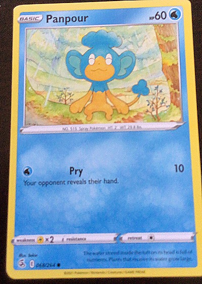 2021 Pokémon Sword & Shield Fusion Strike #068 Panpour — front
