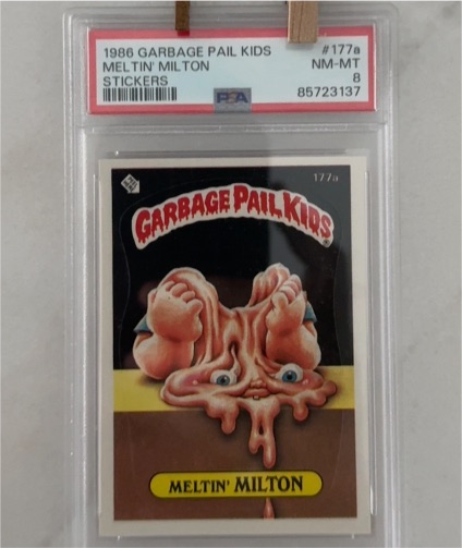 1986 Topps Garbage Pail Kids #177a Meltin' Milton — front