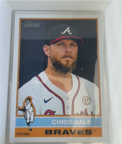 2025 Topps Heritage #257 Chris Sale Atlanta Braves — front