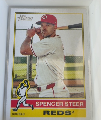 2025 Topps Heritage #155 Spencer Steer — front