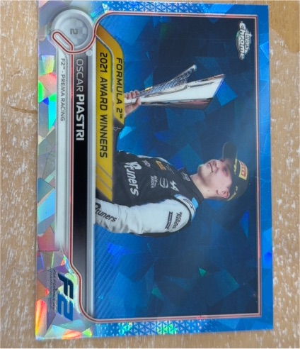 2022 Topps Chrome Formula 1 F2 #199 Oscar Piastri — front