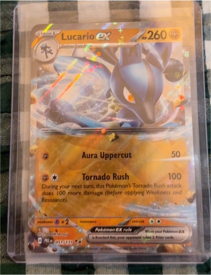 2016 Pokémon Sun & Moon Prismatic Evolutions #051 Lucario ex — front