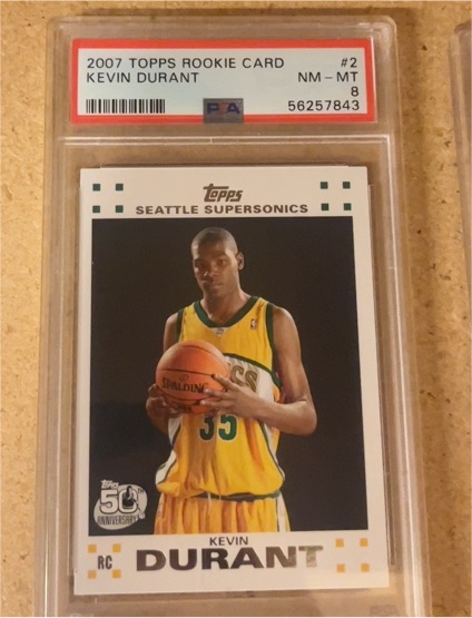 2007 Topps #2 Kevin Durant Rookie Card — front