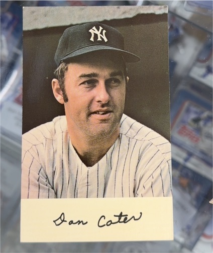 1971 Dexter Press New York Yankees Clinic Day Postcard Danny Cater — front