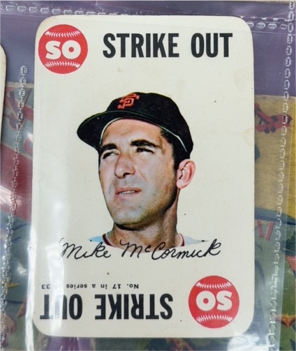 1968 Topps Game #17 Mike McCormick — front