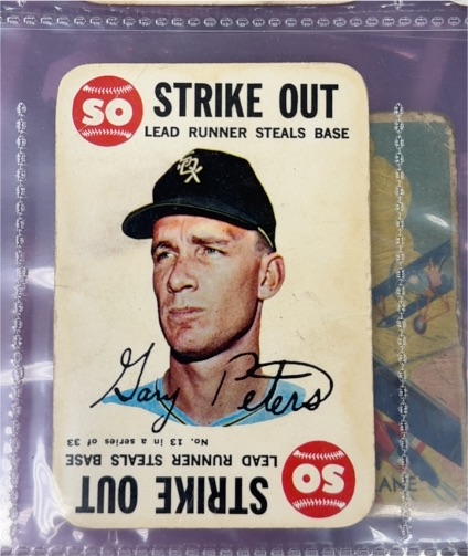 1968 Topps Game Insert #13 Gary Peters — front