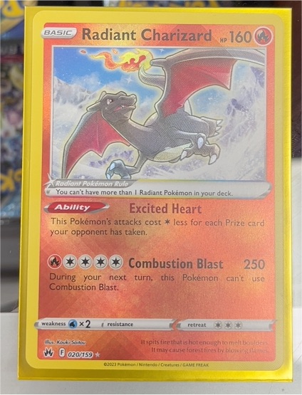 2023 Pokémon TCG Crown Zenith #020 Radiant Charizard — front
